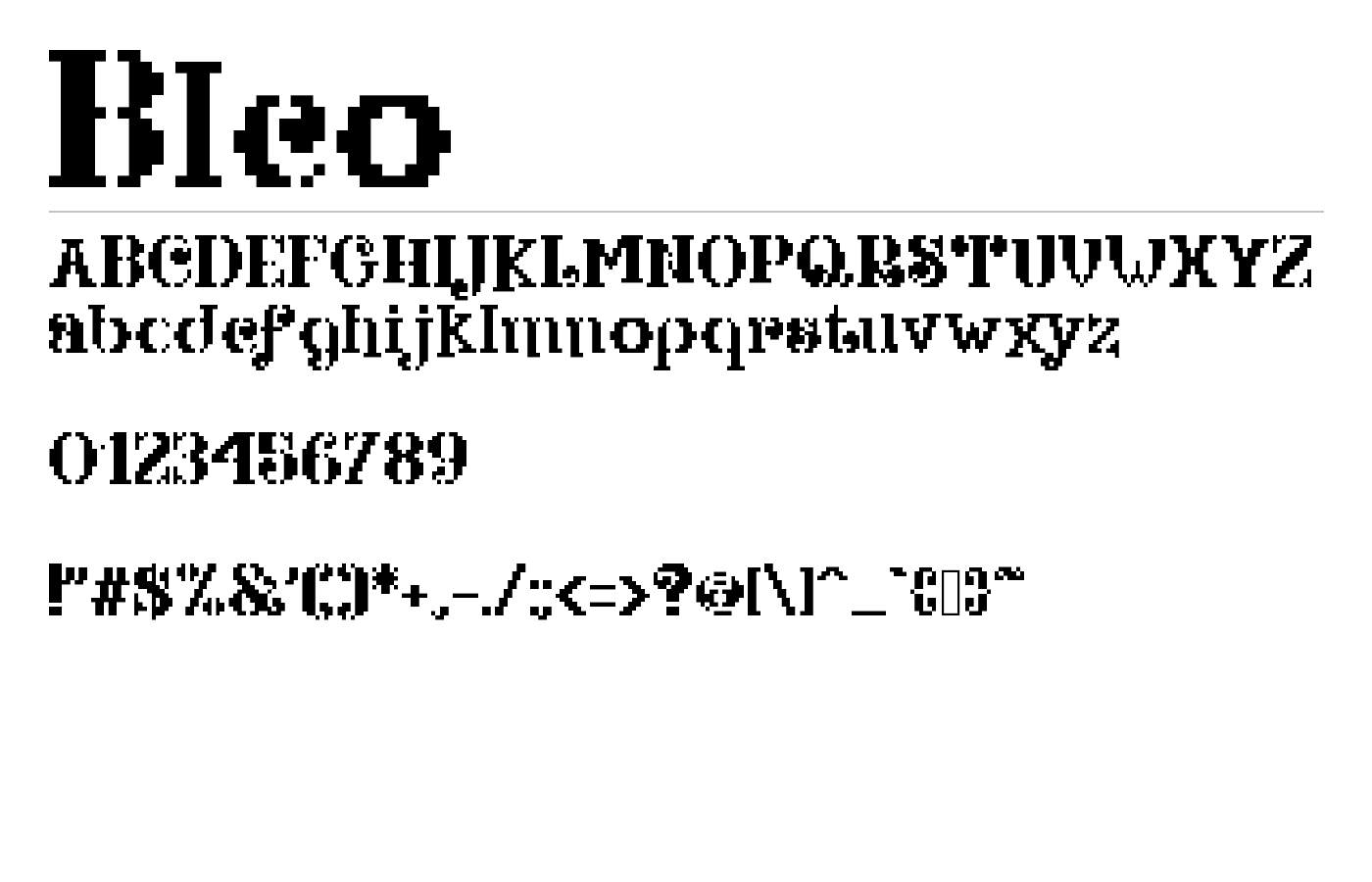 Bleo Font preview