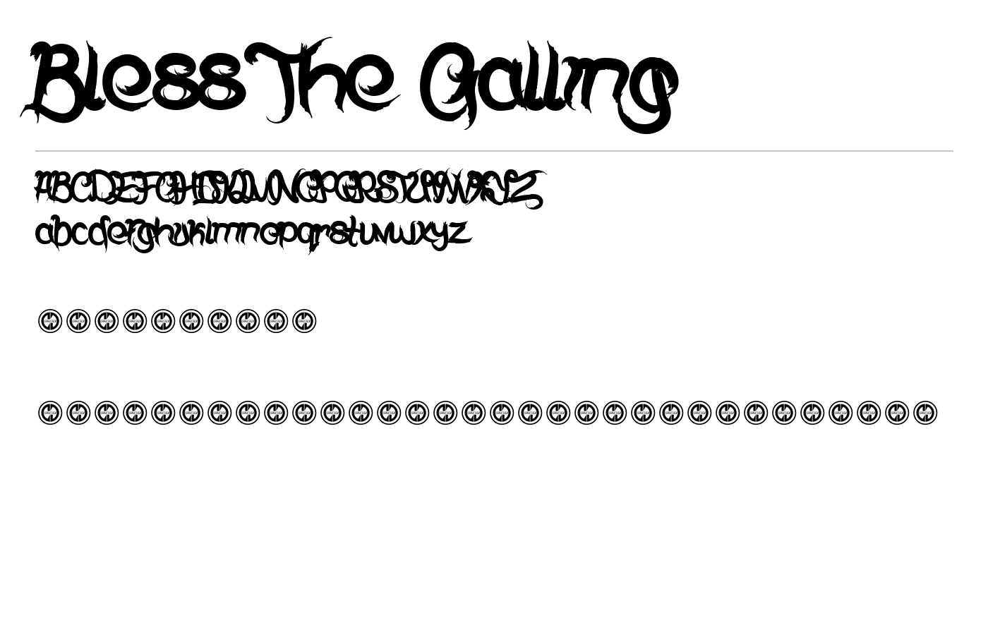 Bless The Galling Font preview
