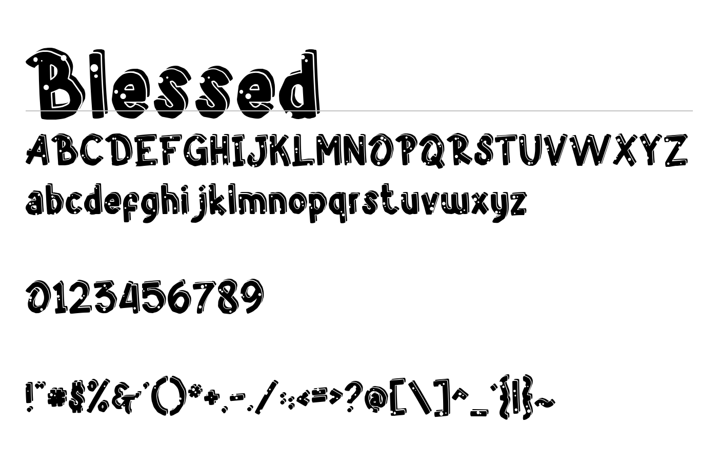 Blessed Font preview