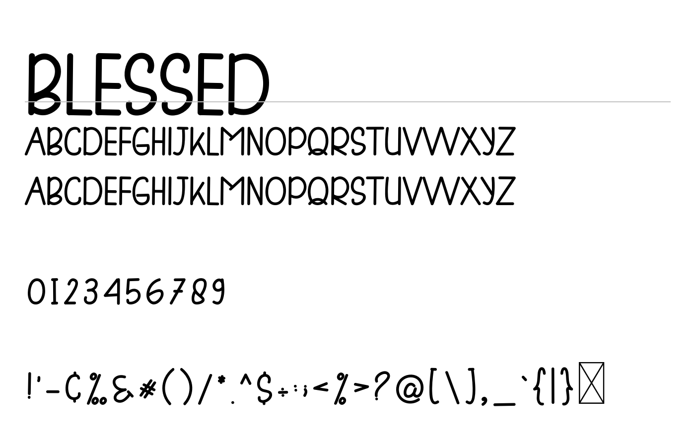 Blessed Font preview