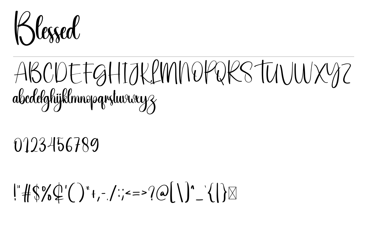 Blessed Font preview