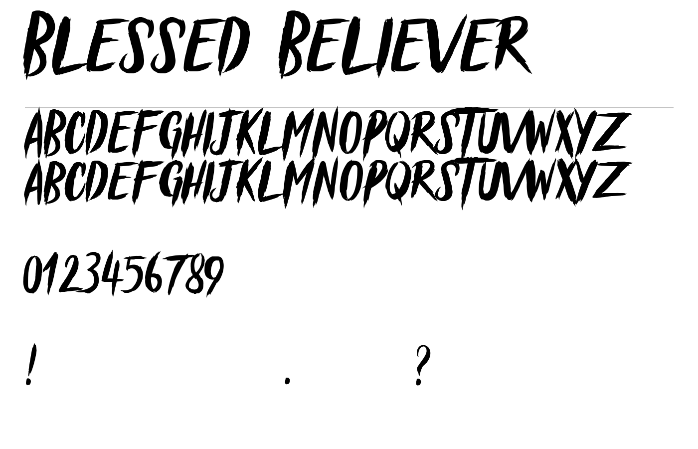 Blessed Believer Font preview