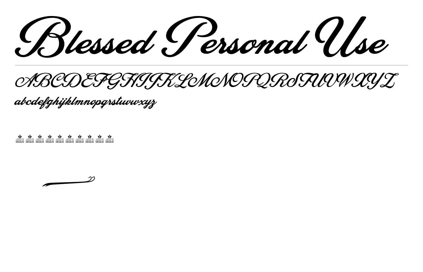Blessed Personal Use Font preview