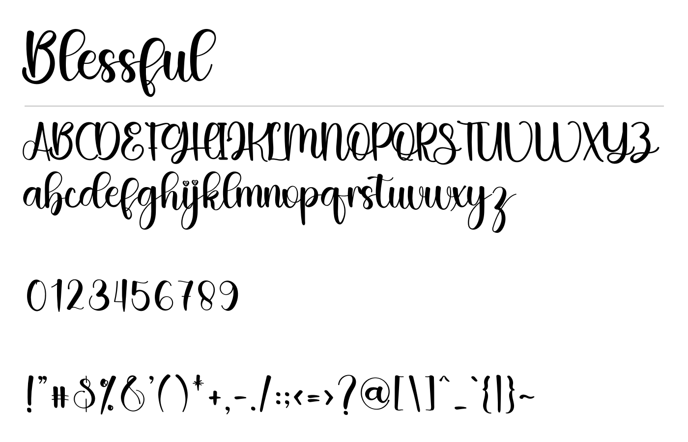 Blessful Font preview