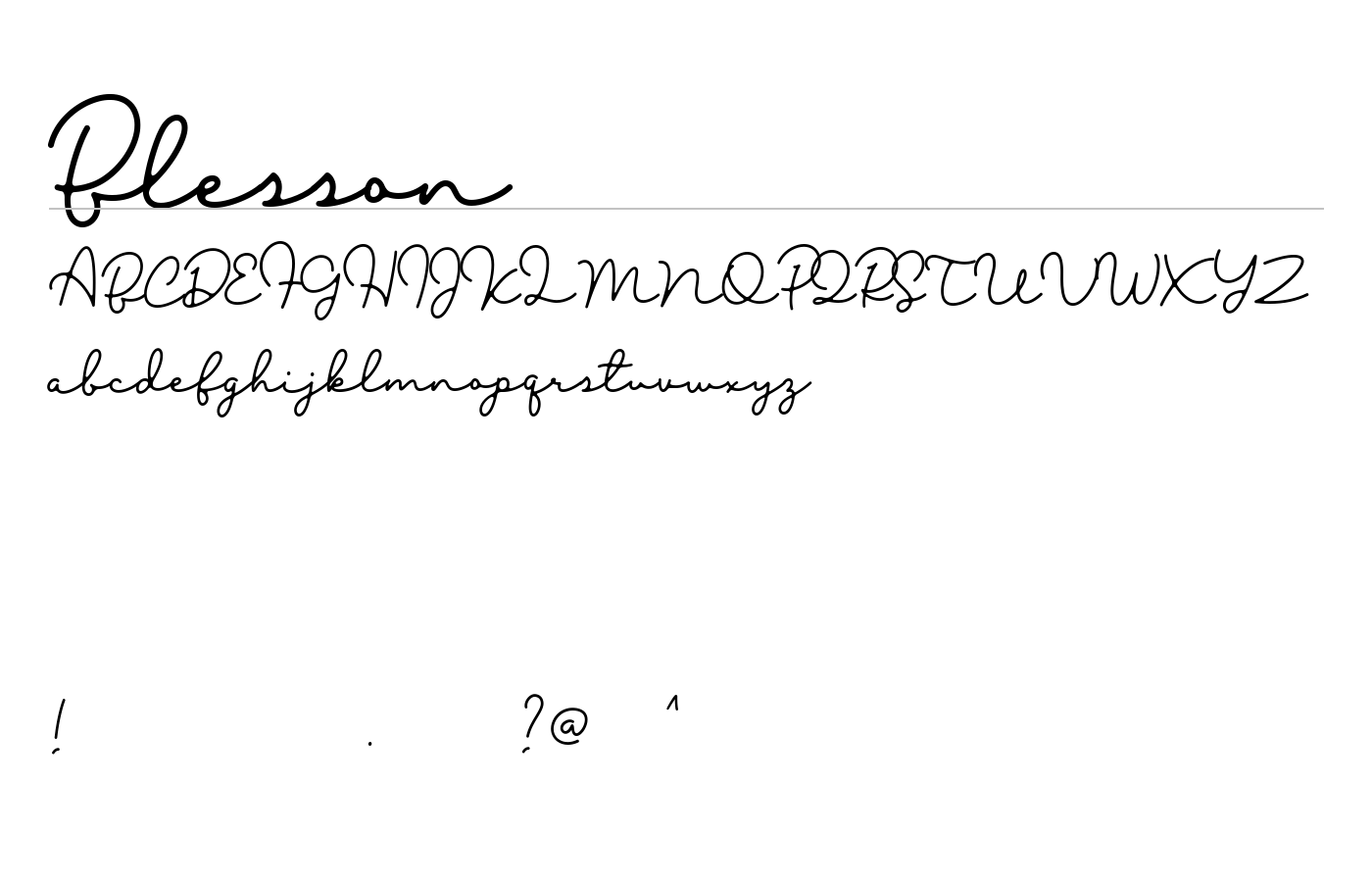 Blesson Font preview