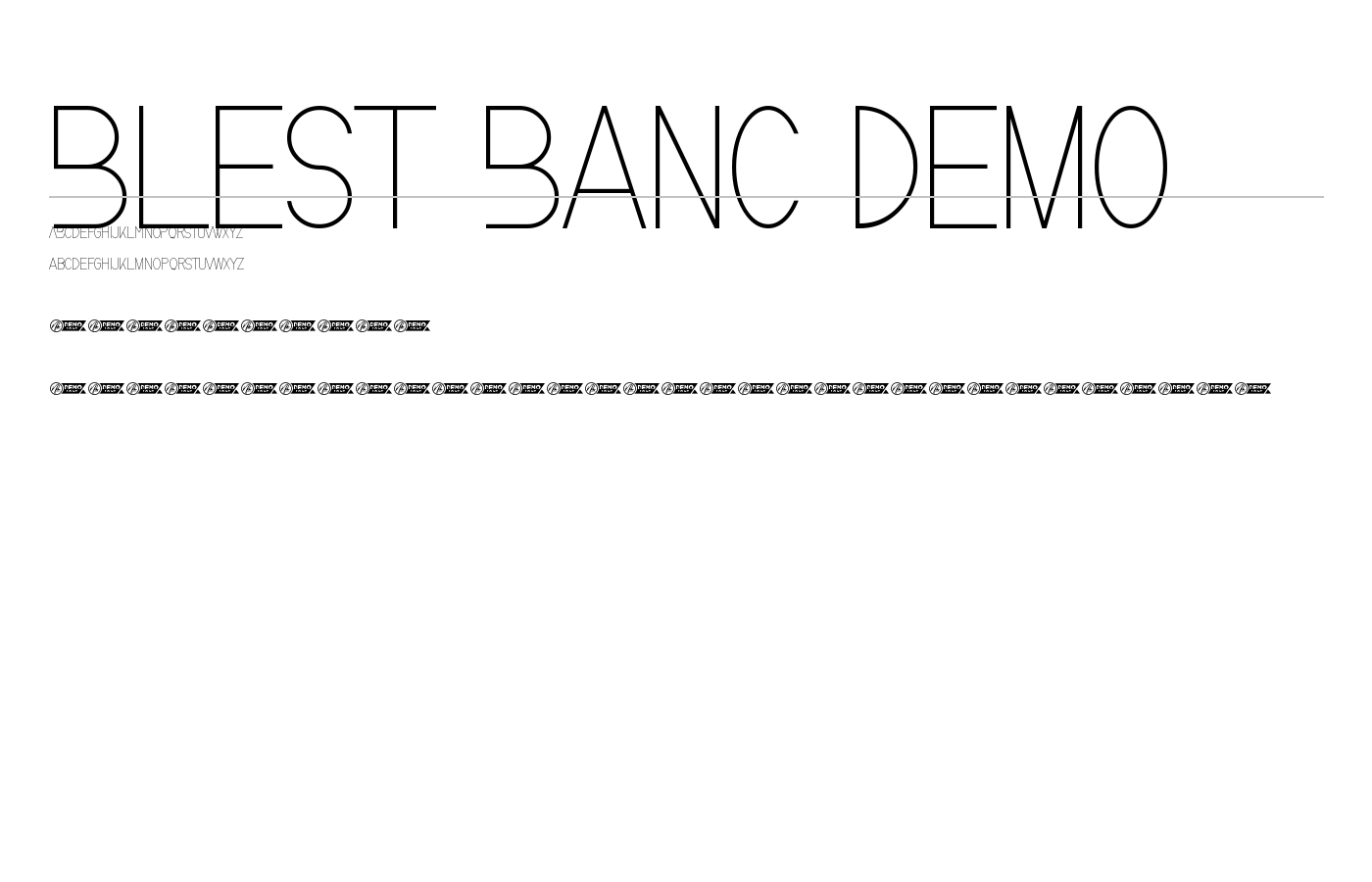 Blest Banc Demo Font preview