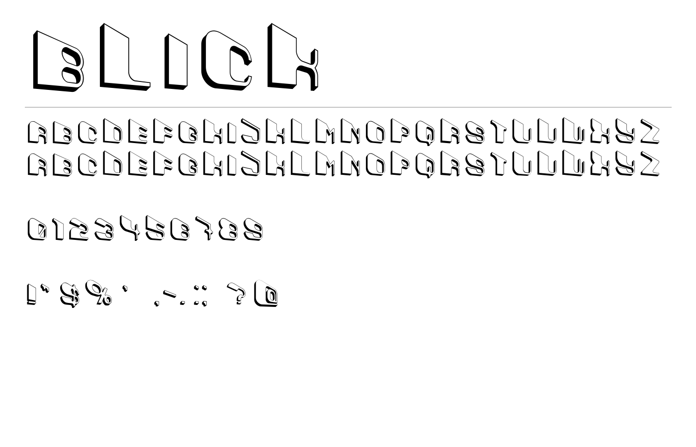 Blick Font preview