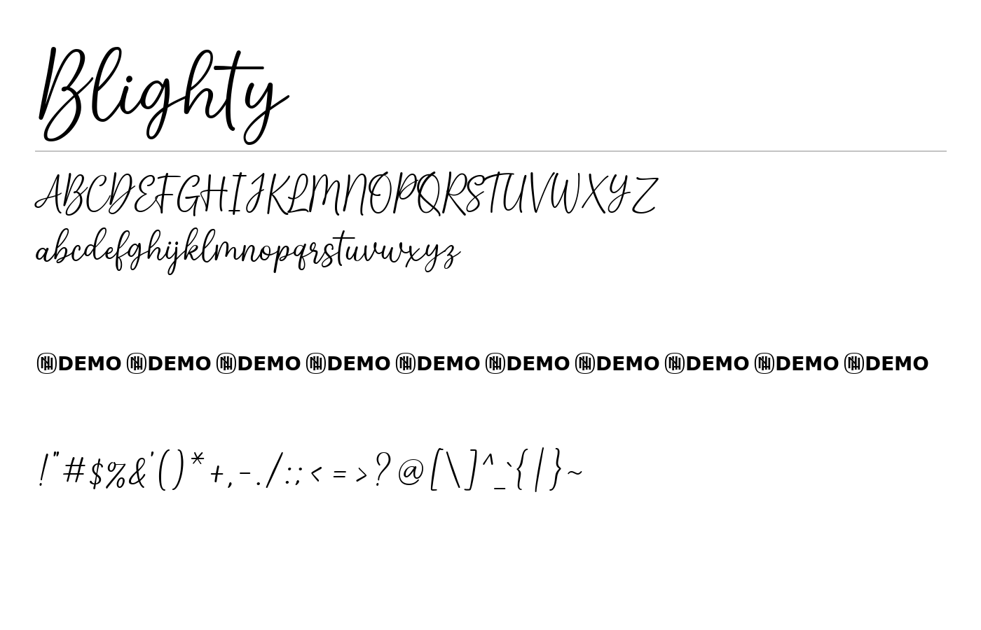 Blighty Font preview