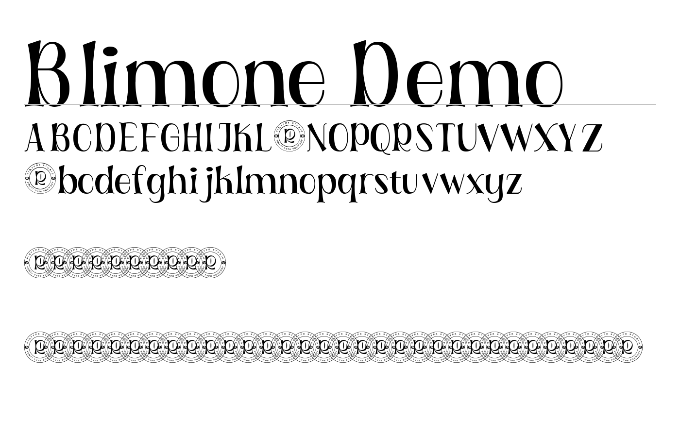 Blimone Font preview