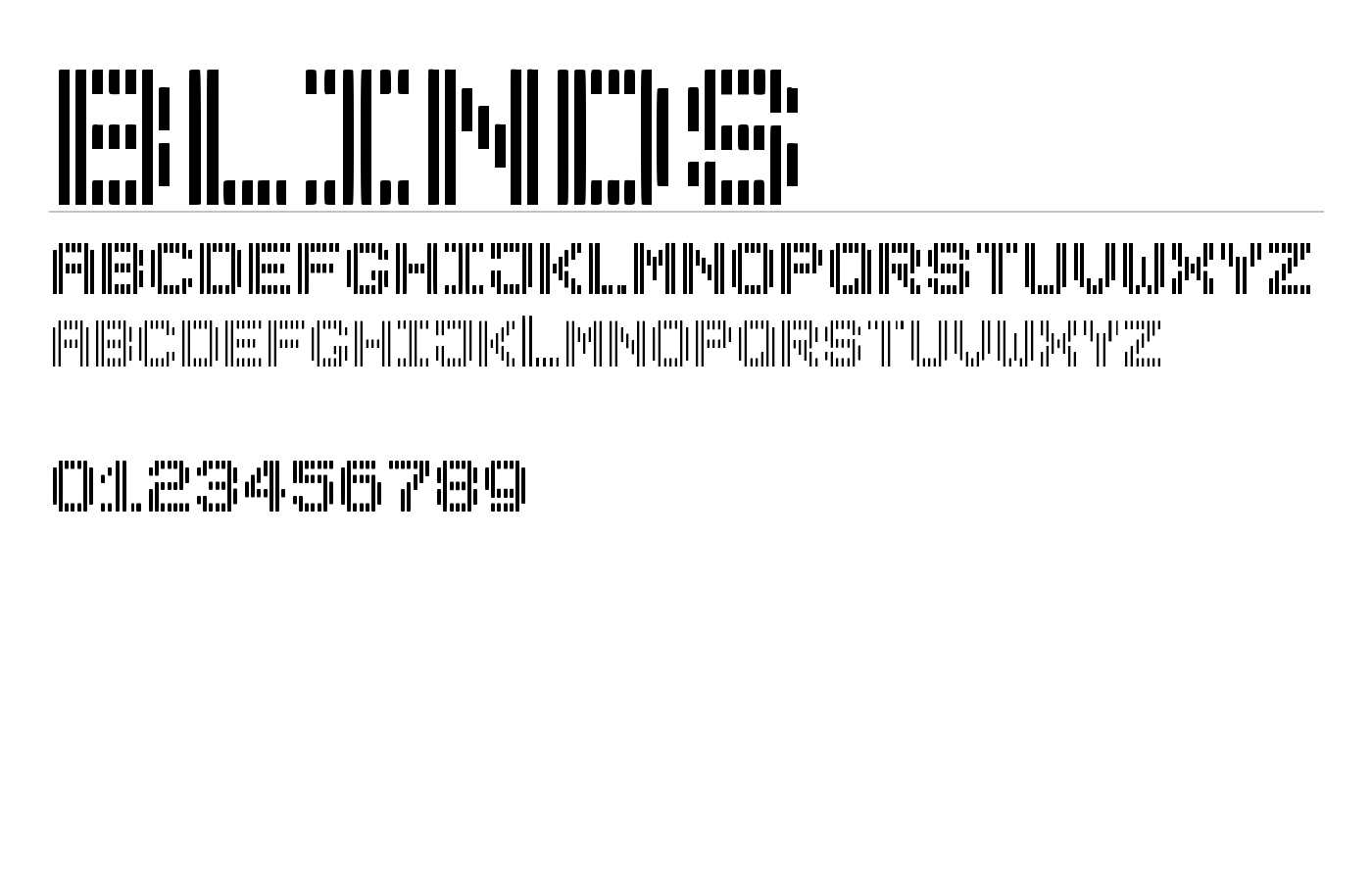 BLINDS Font preview