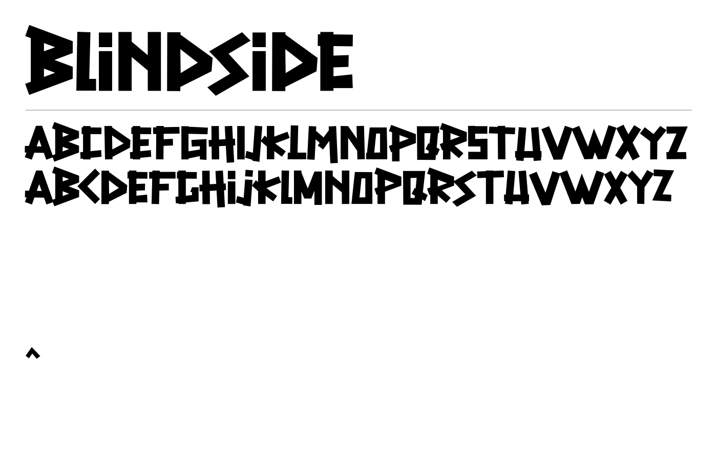 Blindside Font preview