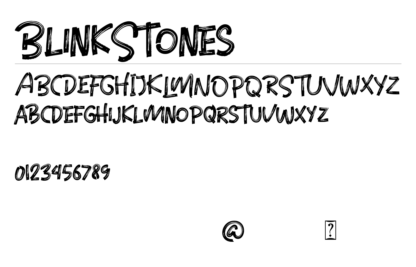 BlinkStones Font preview