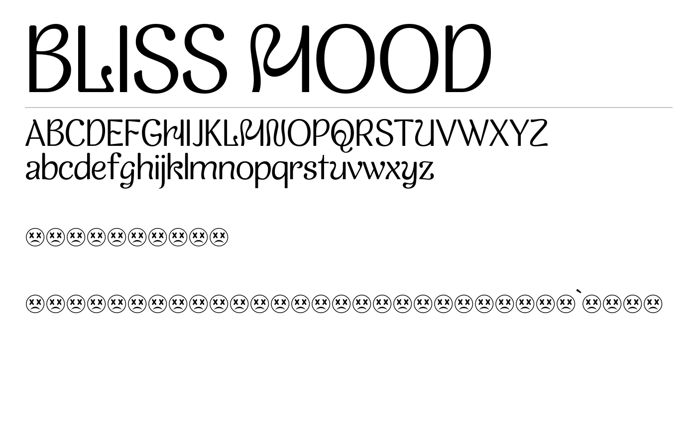 BLISS MOOD Font preview