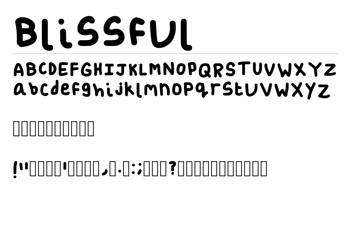 Blissful Font preview
