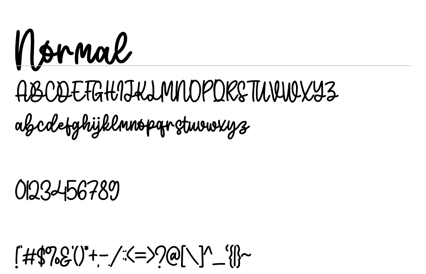Blisymind Font preview