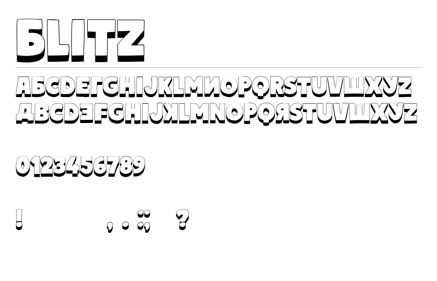 Blitz Font preview