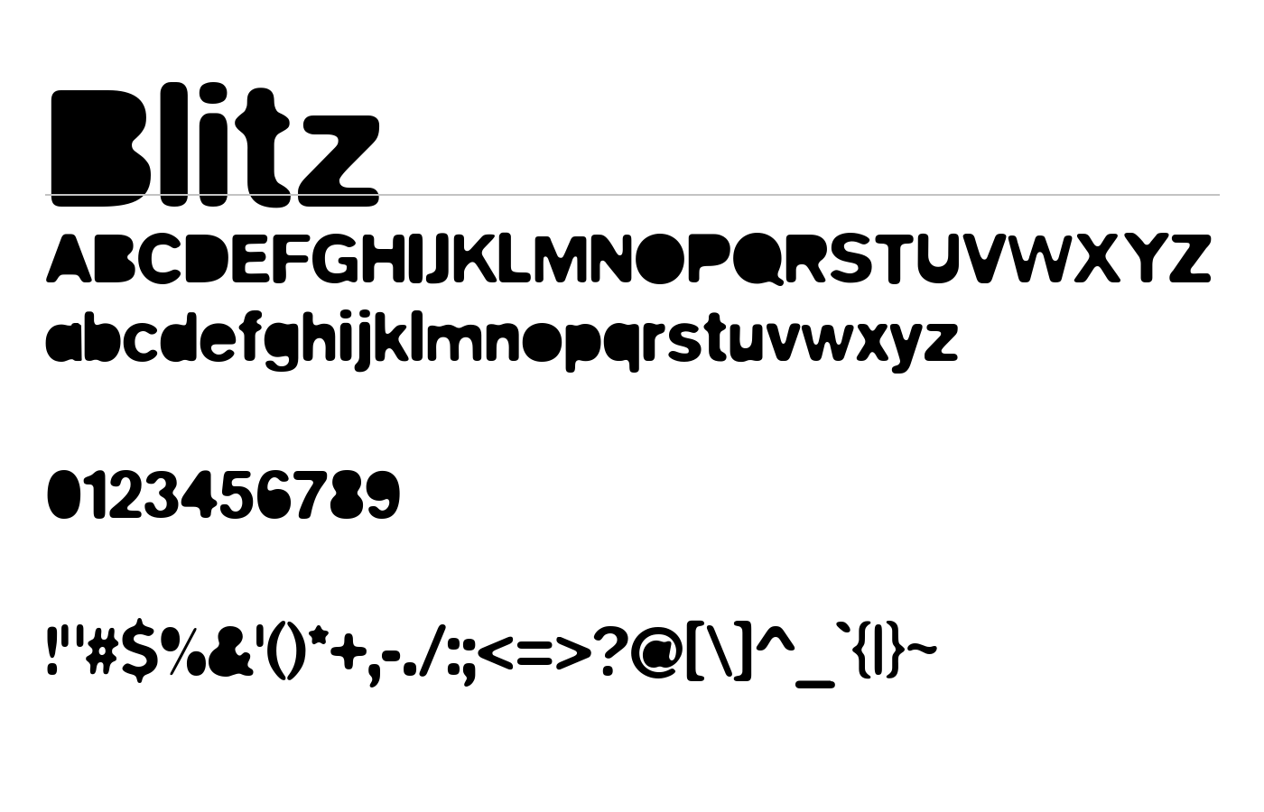 Blitz Font preview