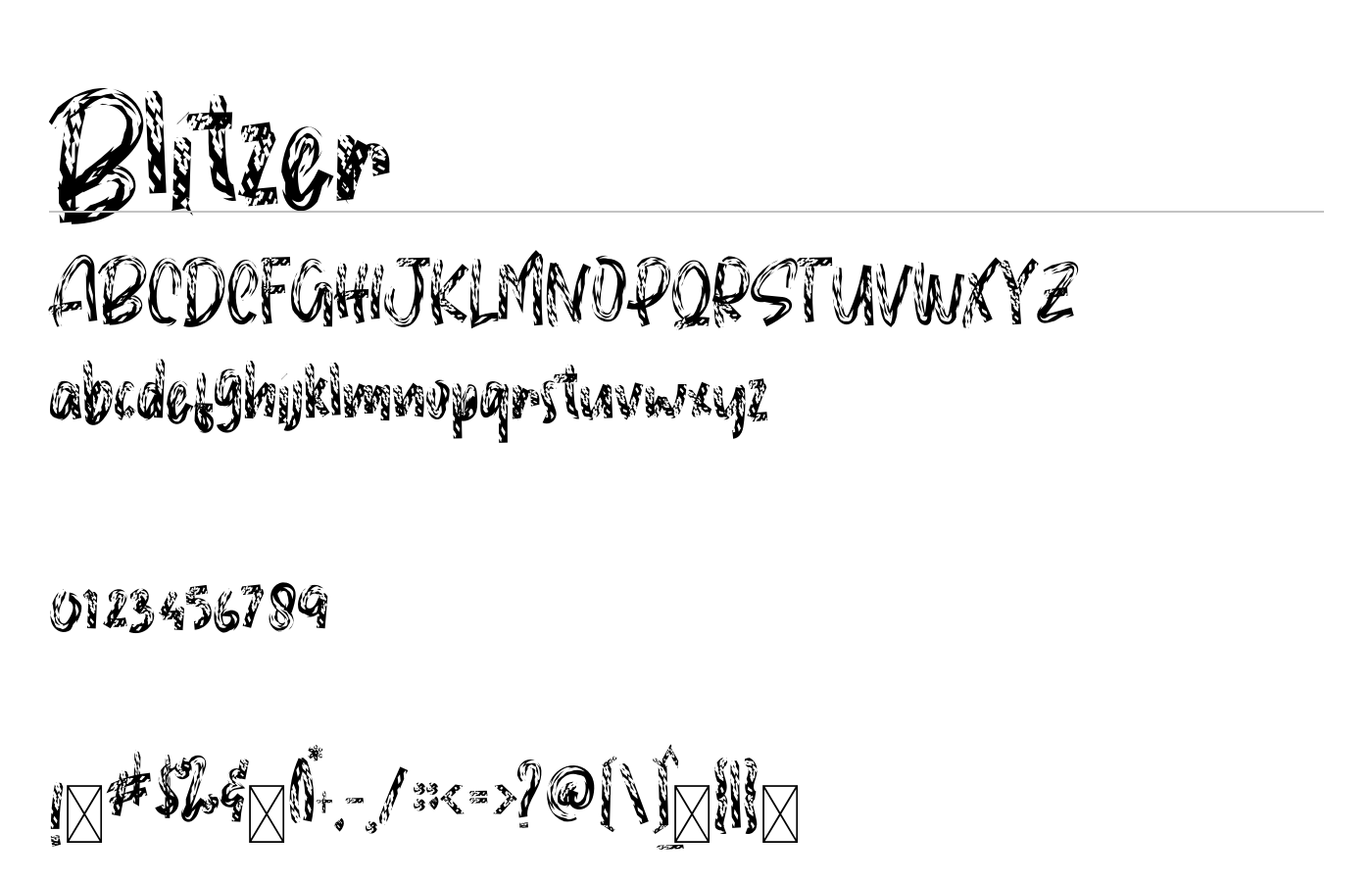 Blitzer Font preview