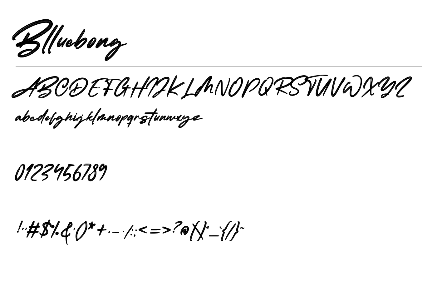 Blluebong Font preview