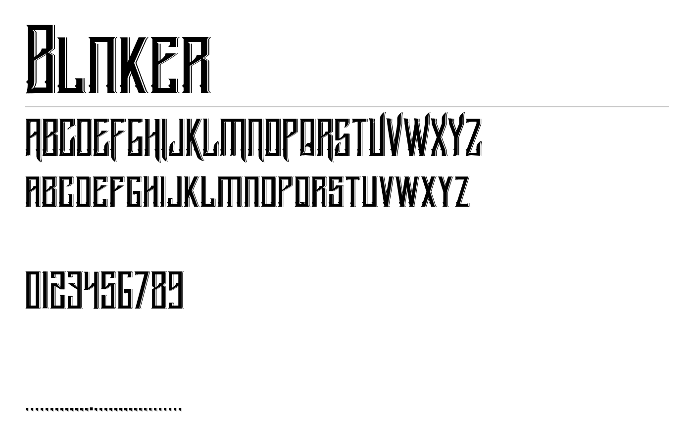 Blnker Font preview