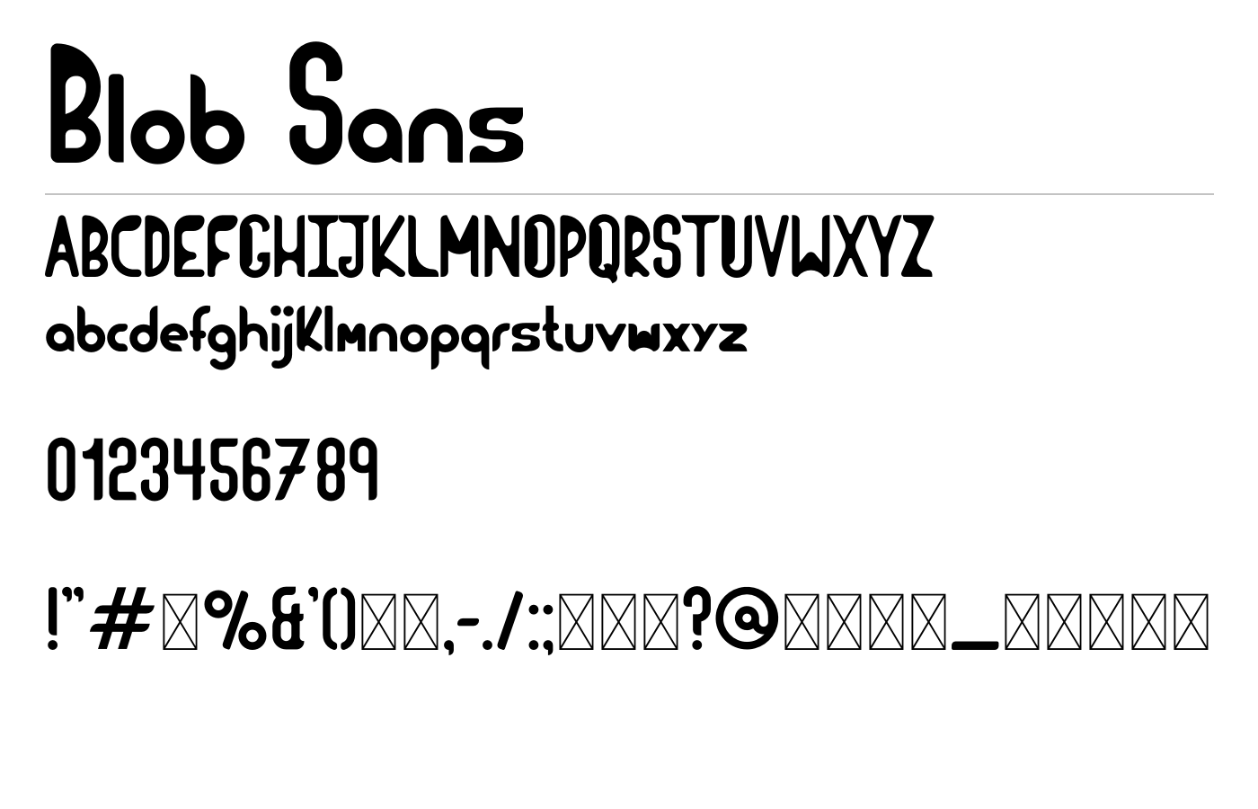 Blob Sans Font preview