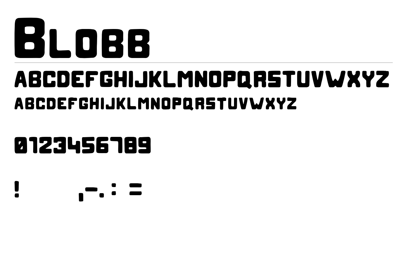 Blobb Font preview