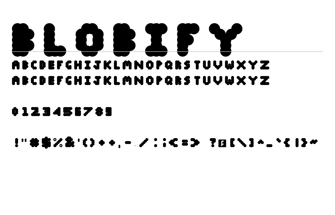 Blobify Font preview