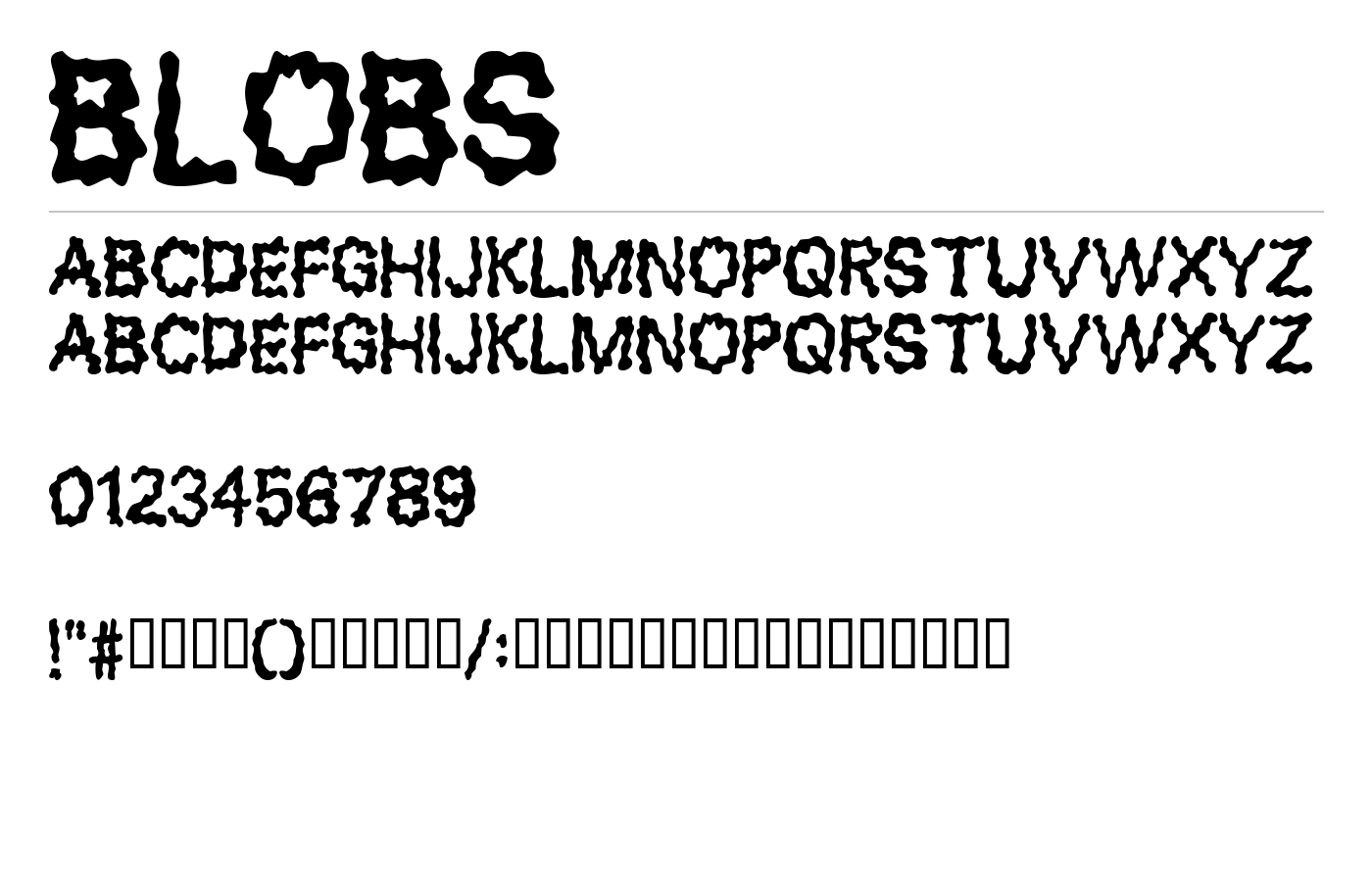 Blobs Font preview