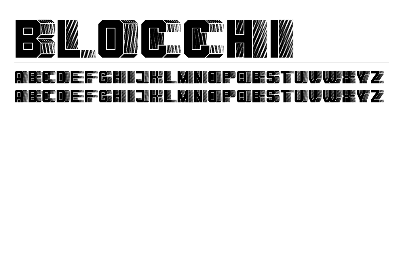 Blocchi Font preview