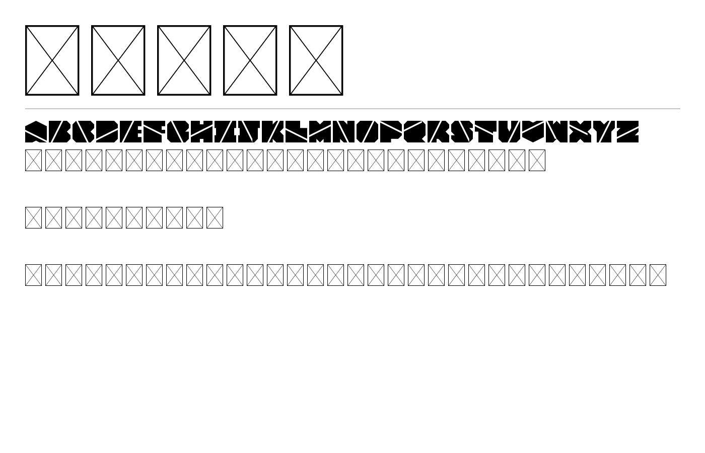 block Font preview