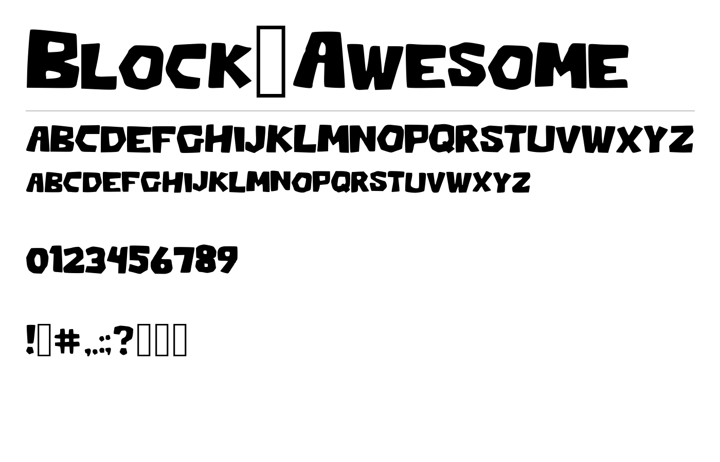 Block_Awesome Font preview