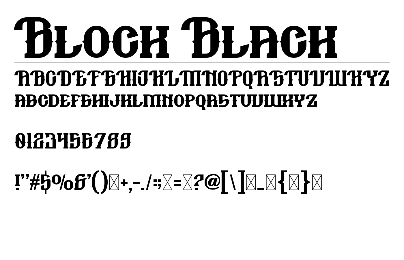 Block Black Font preview