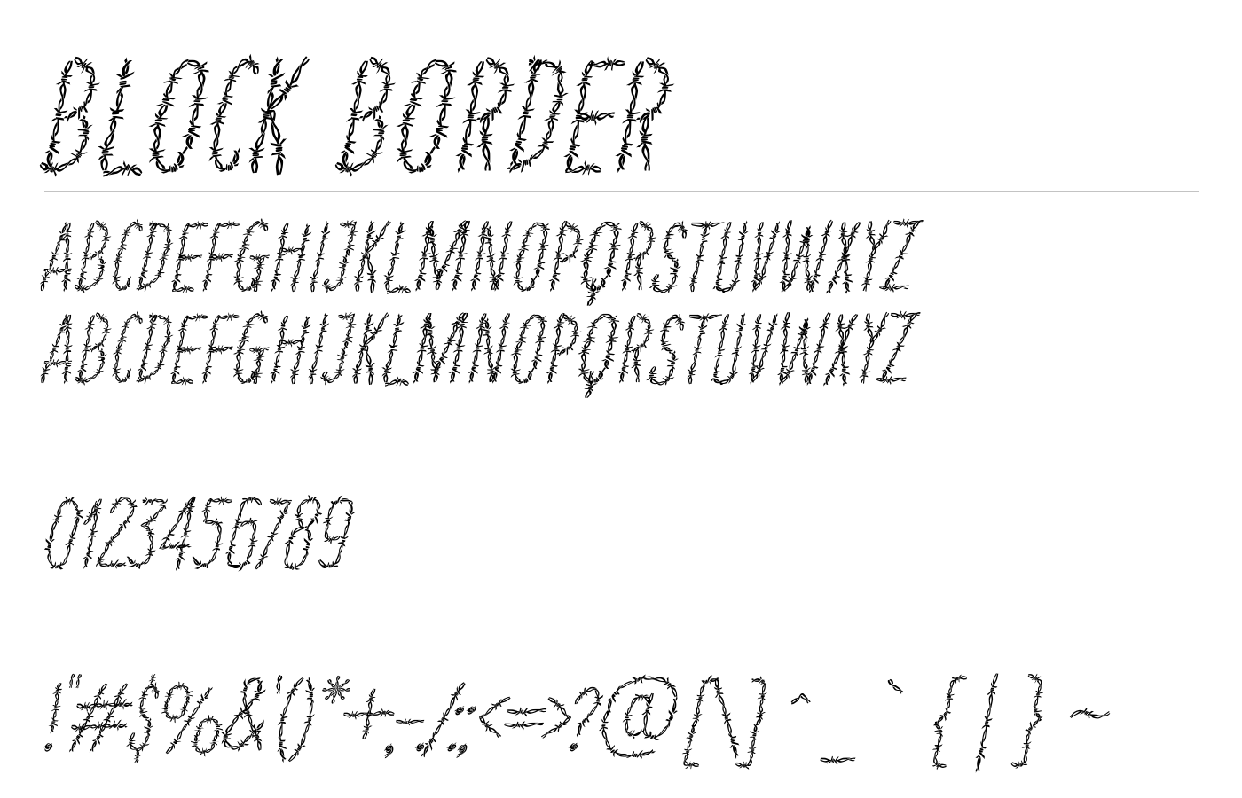 Block Border Font preview