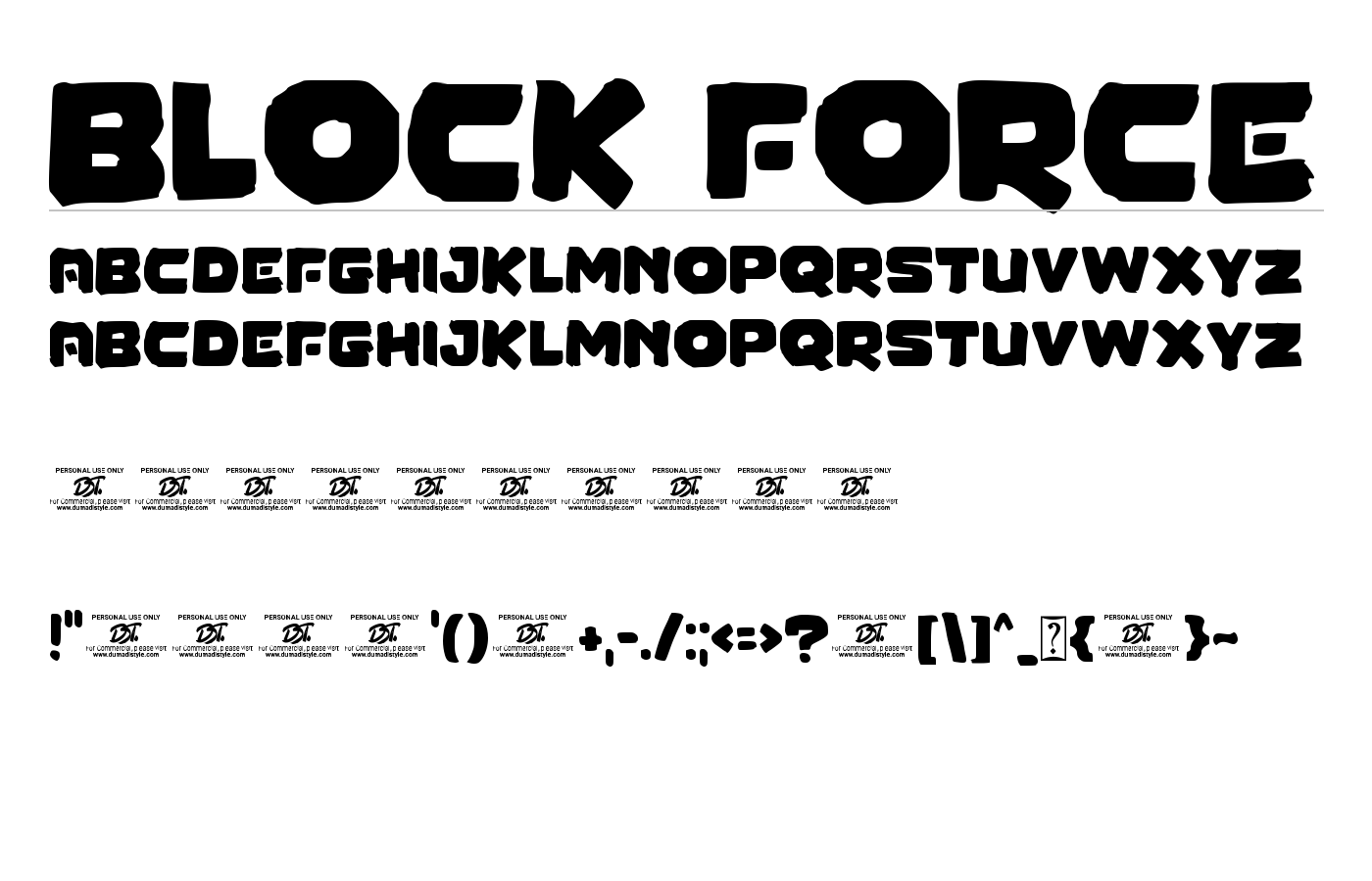 Block Force Font preview
