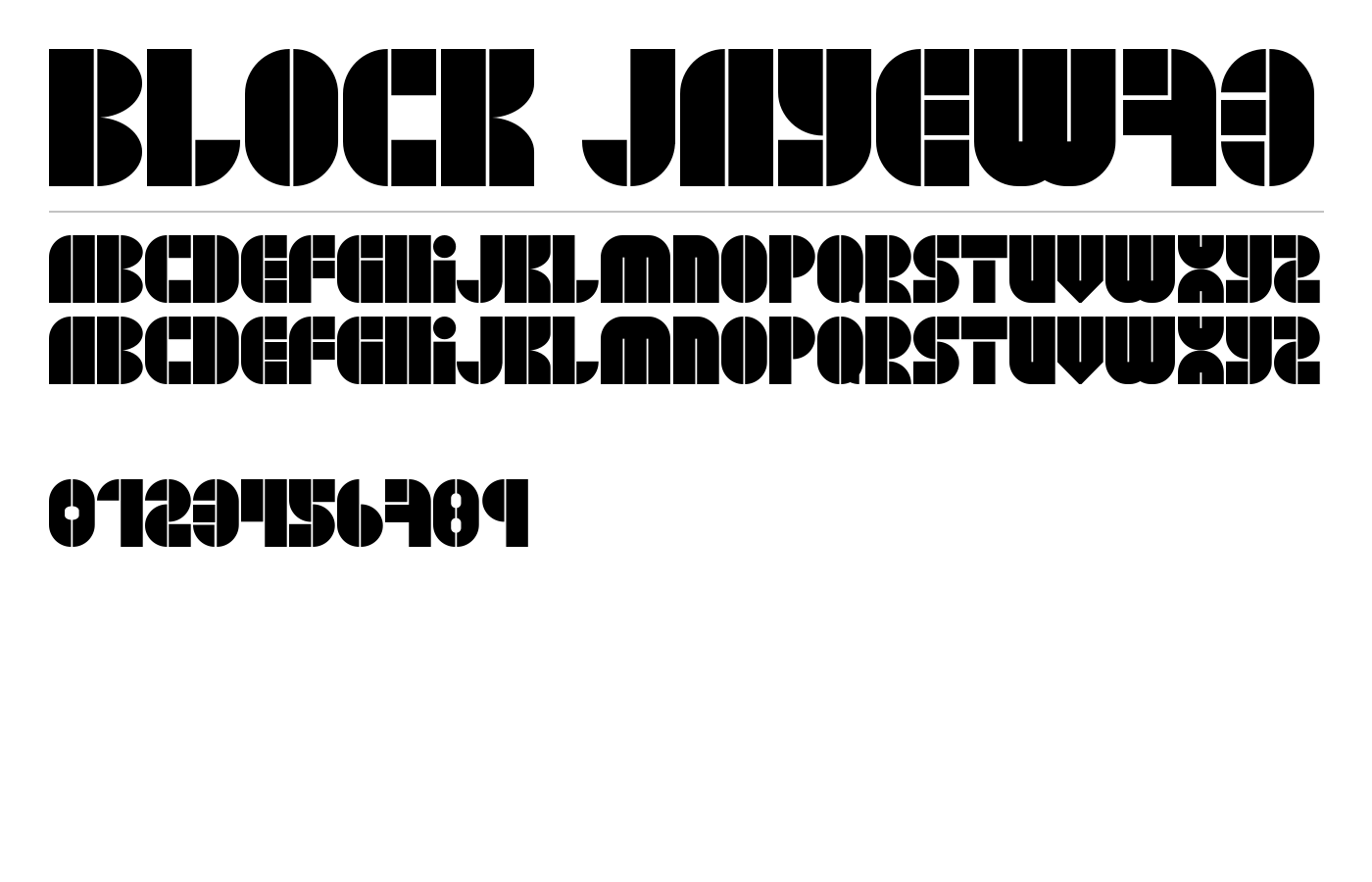 BLOCK JayeW73 Font preview