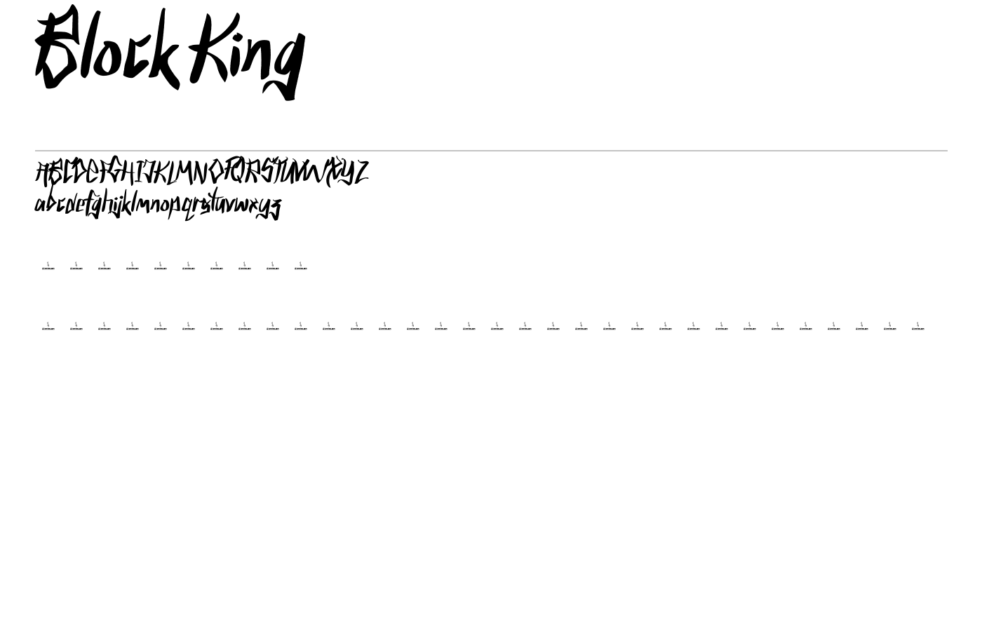Block King Font preview