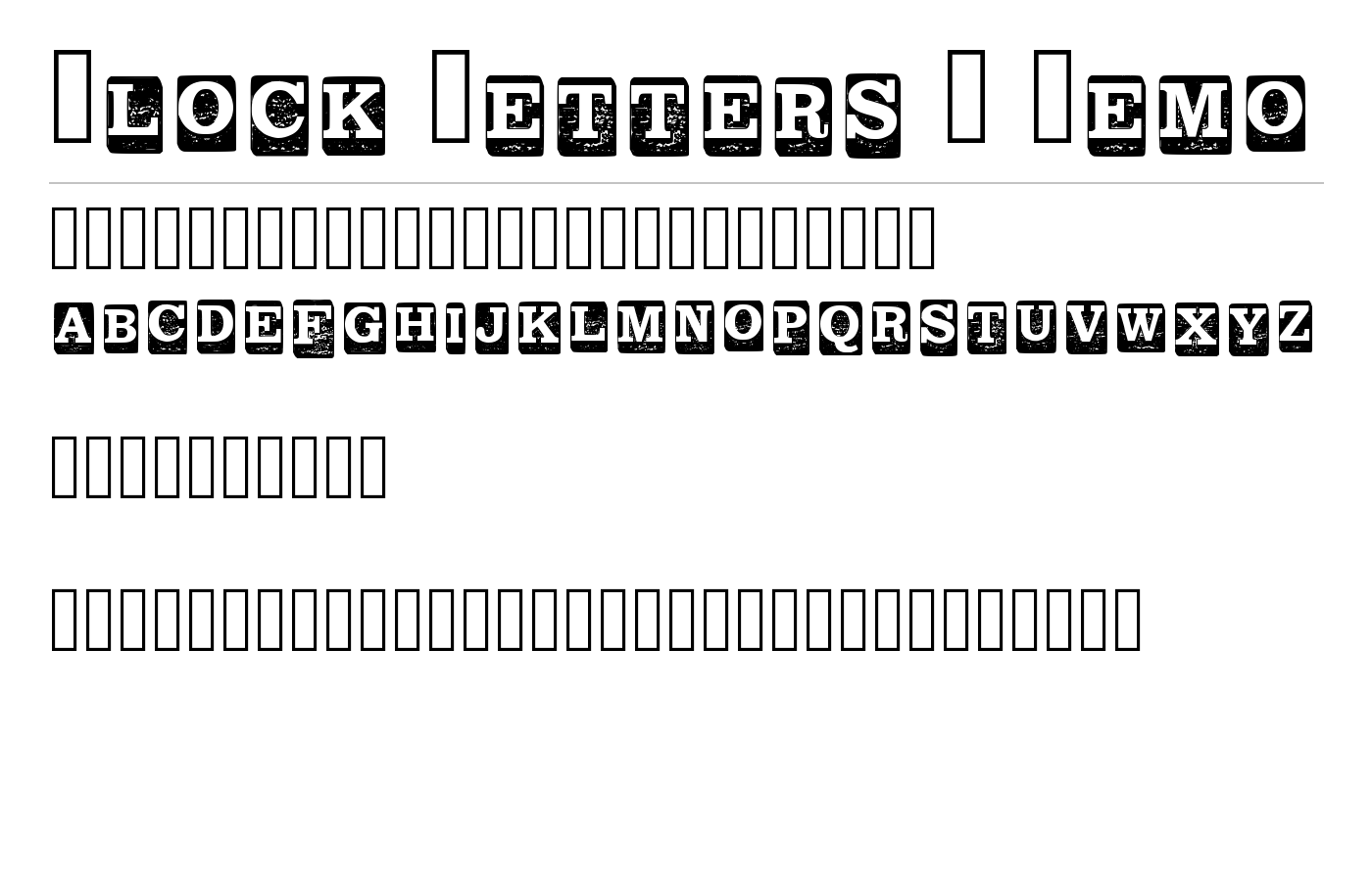 Block Letters _ Demo Font preview