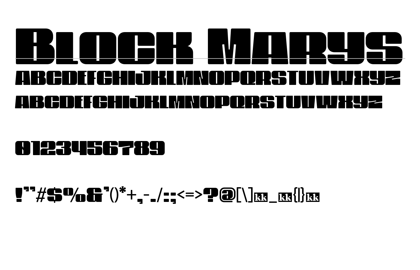 Block Marys Font preview