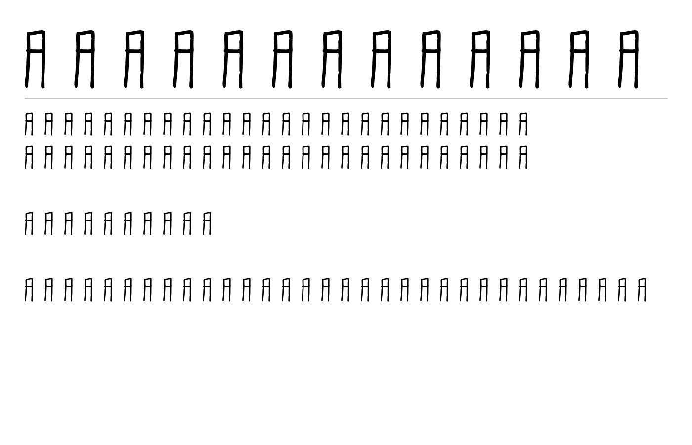 block negrita Font preview