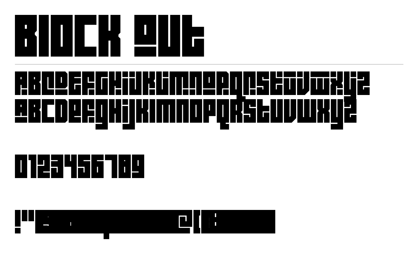 Block Out Font preview
