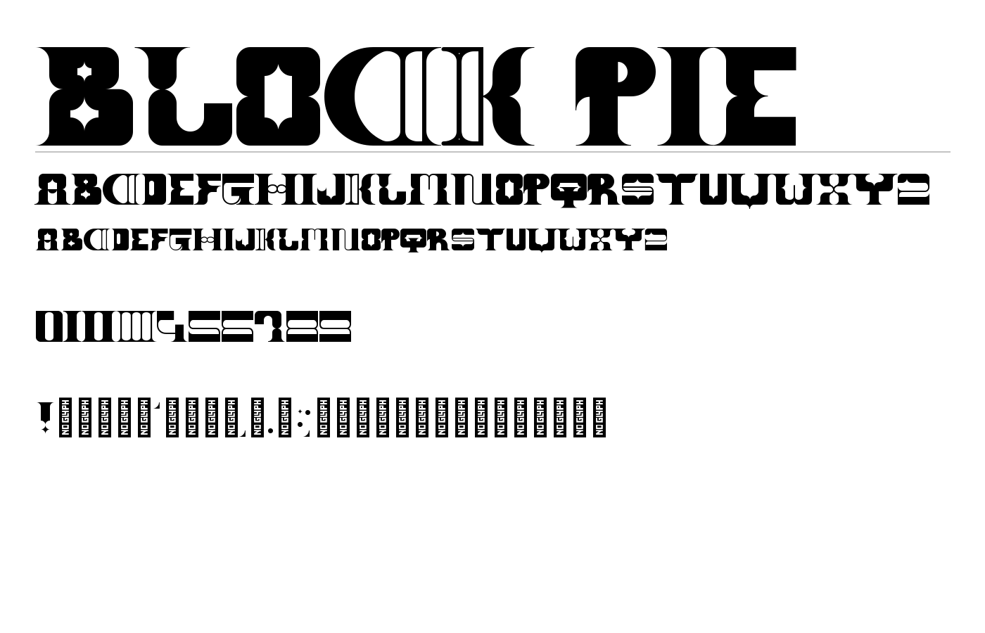BLOCK PIE Font preview