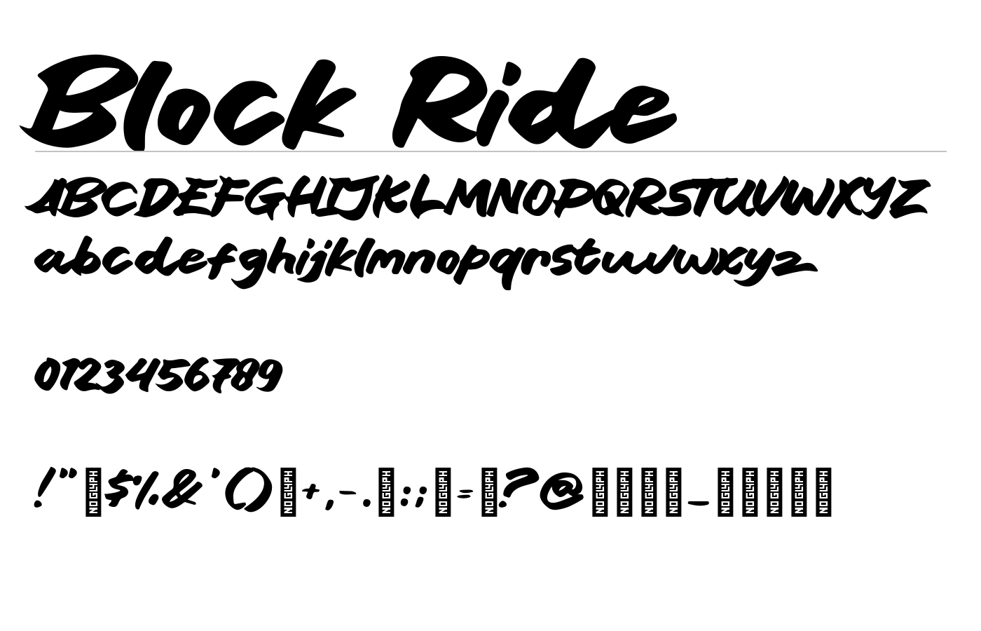 Block Ride Font preview