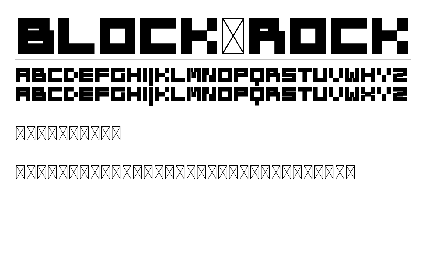 Block-Rock Font preview