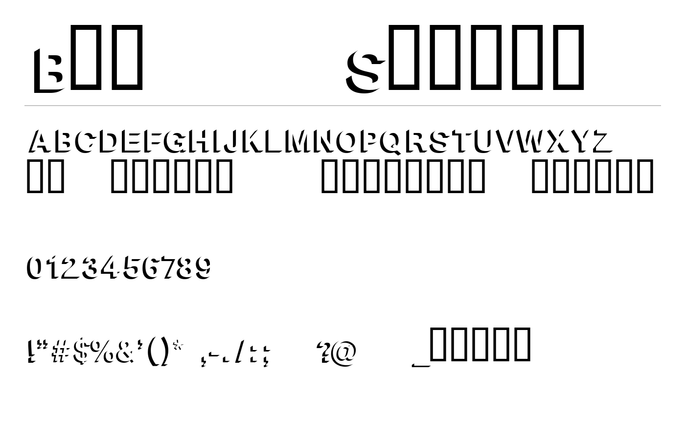 Block Shadow Font preview