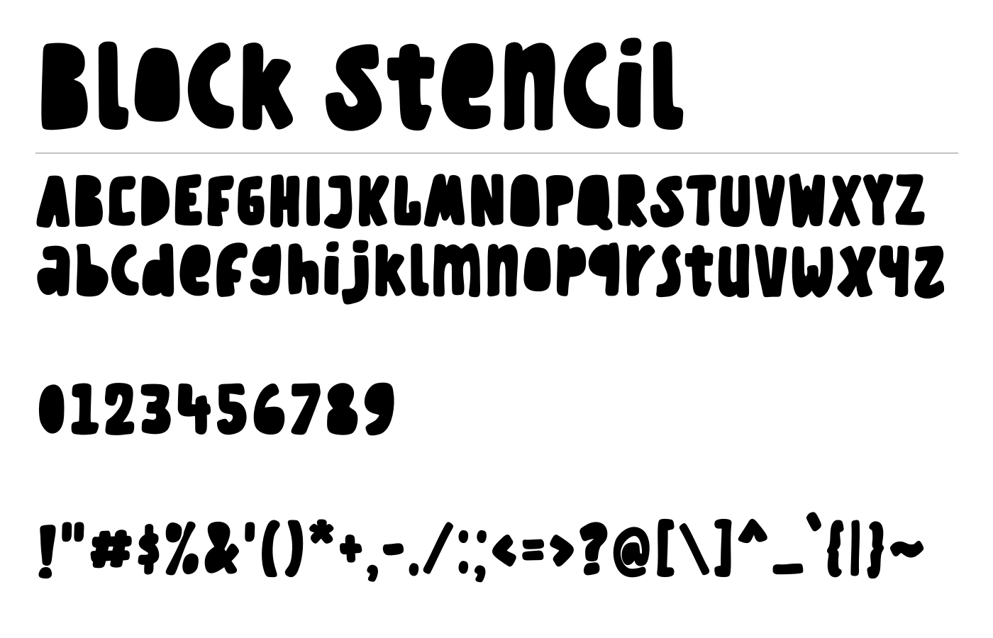 Block Stencil Font preview