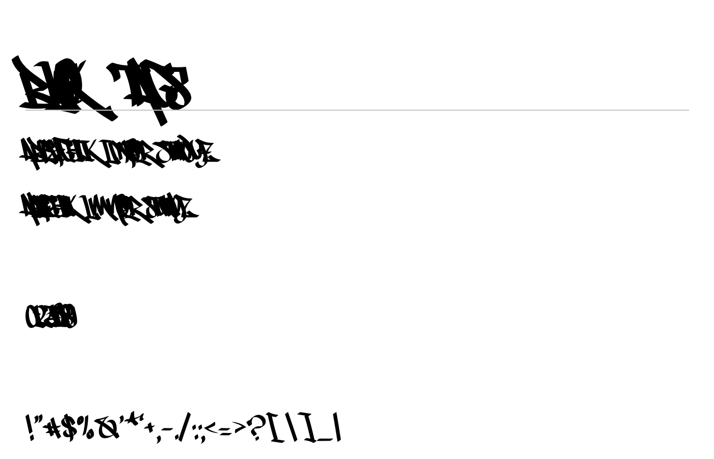 Block Tags Font preview
