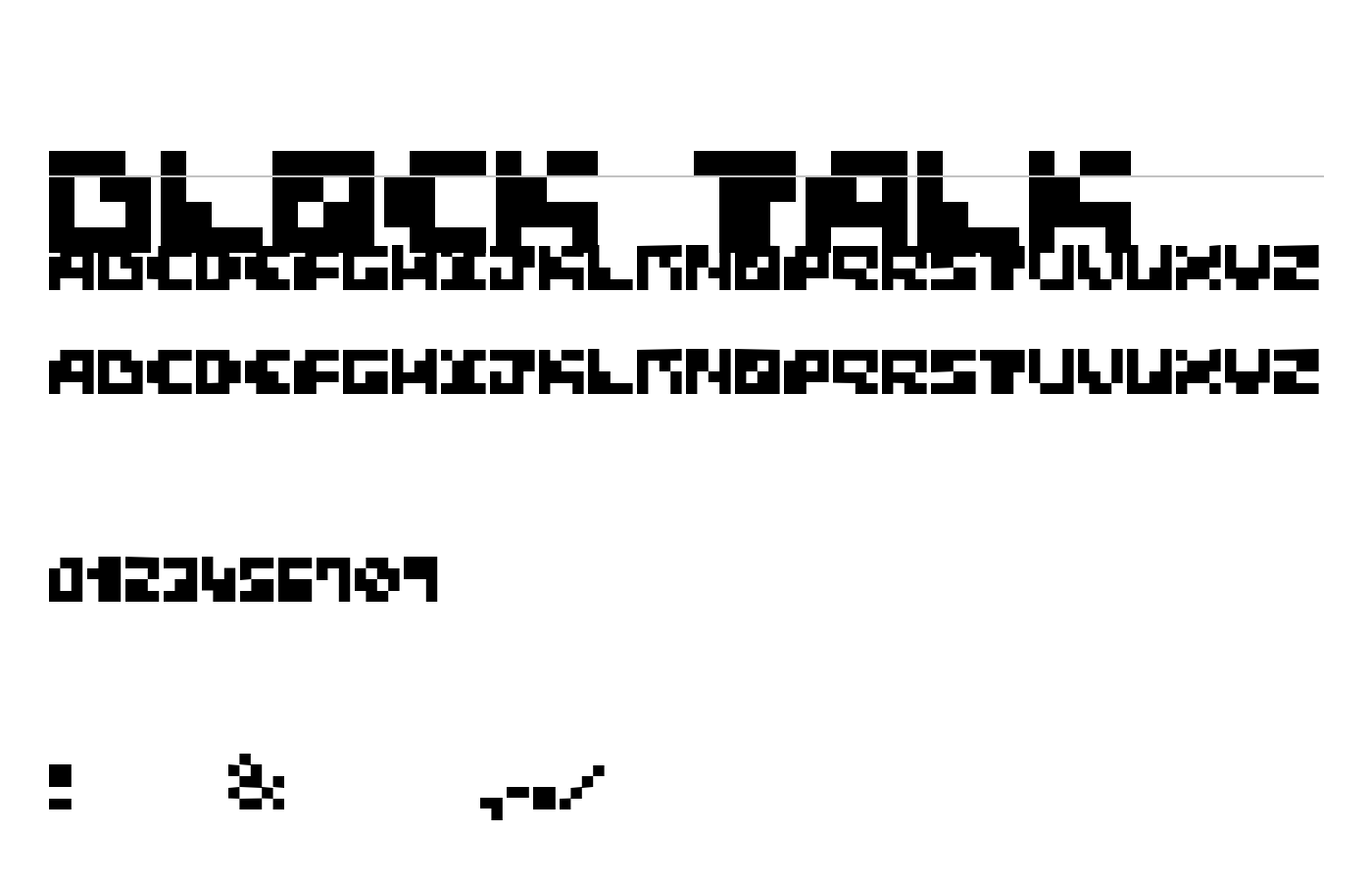 Block Talk Font preview