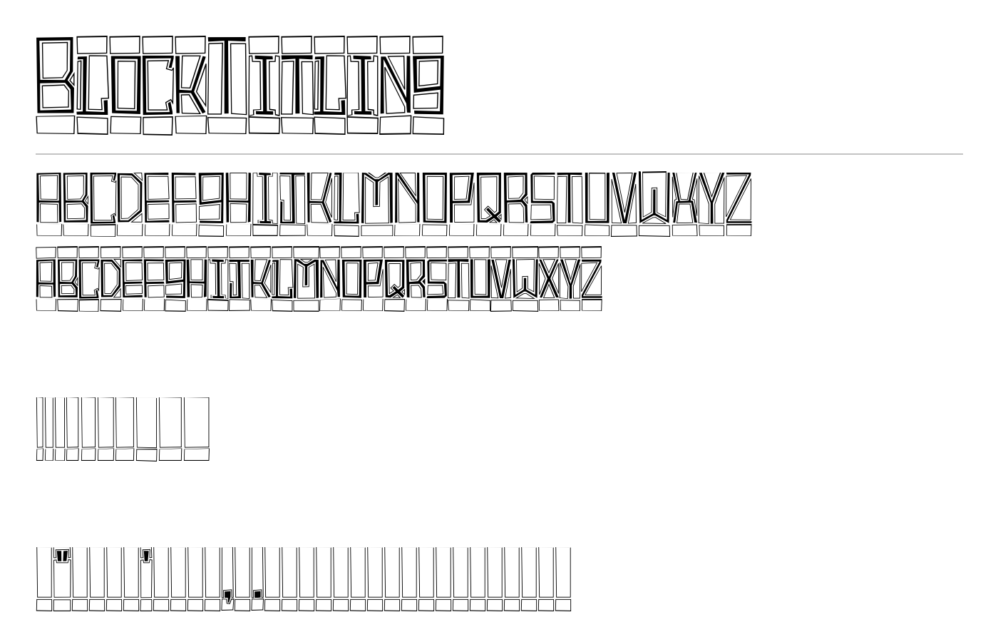 BlockTitling Standard Font preview
