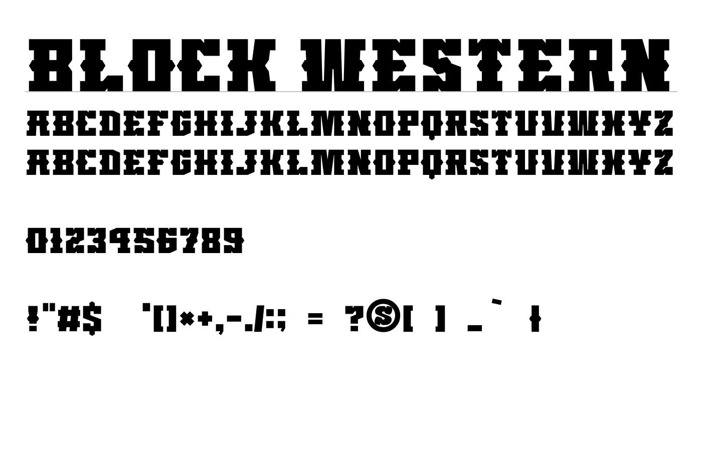Block Western Font preview