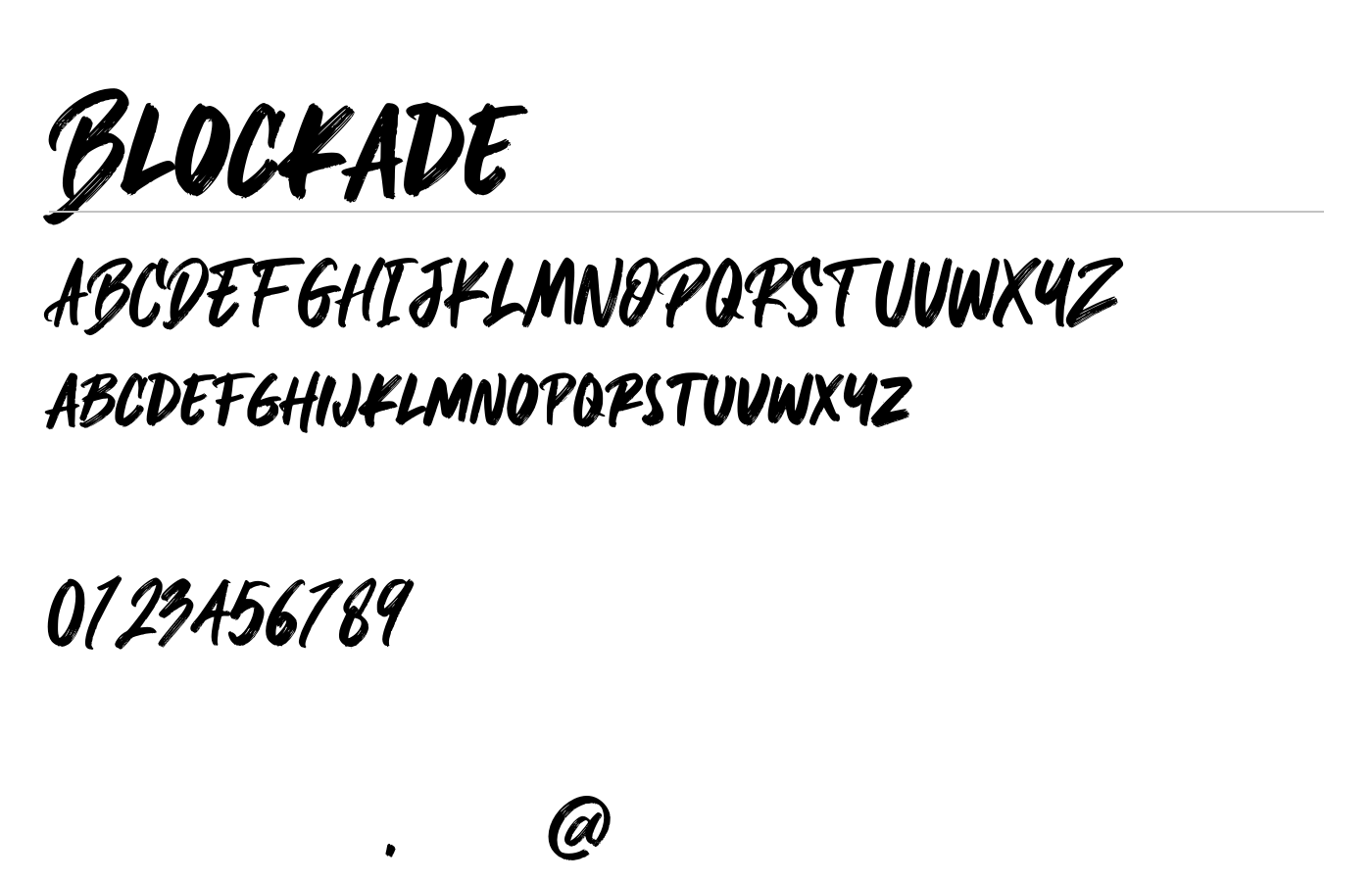 Blockade Font preview